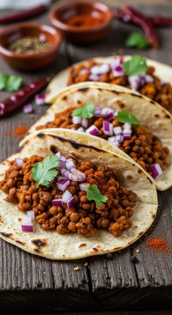 Spiced Lentil Tacos