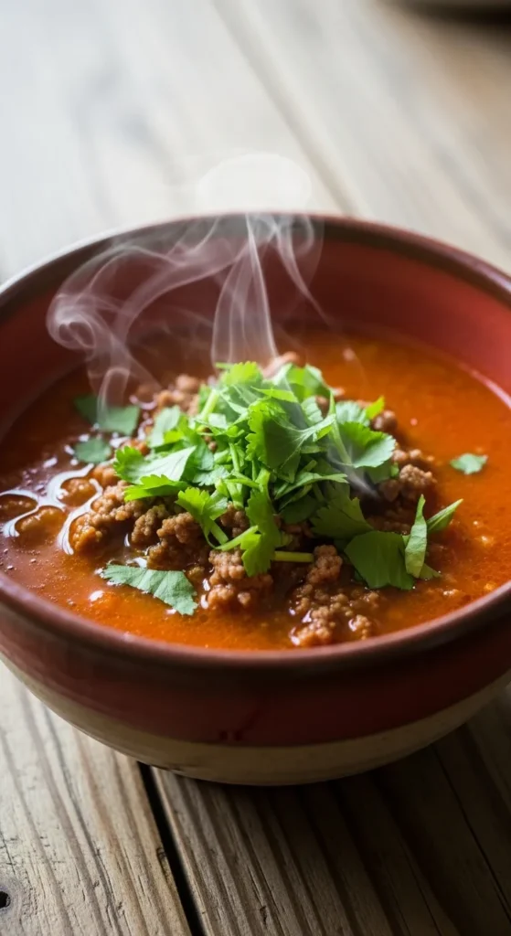 Spicy Beef Tomato Soup