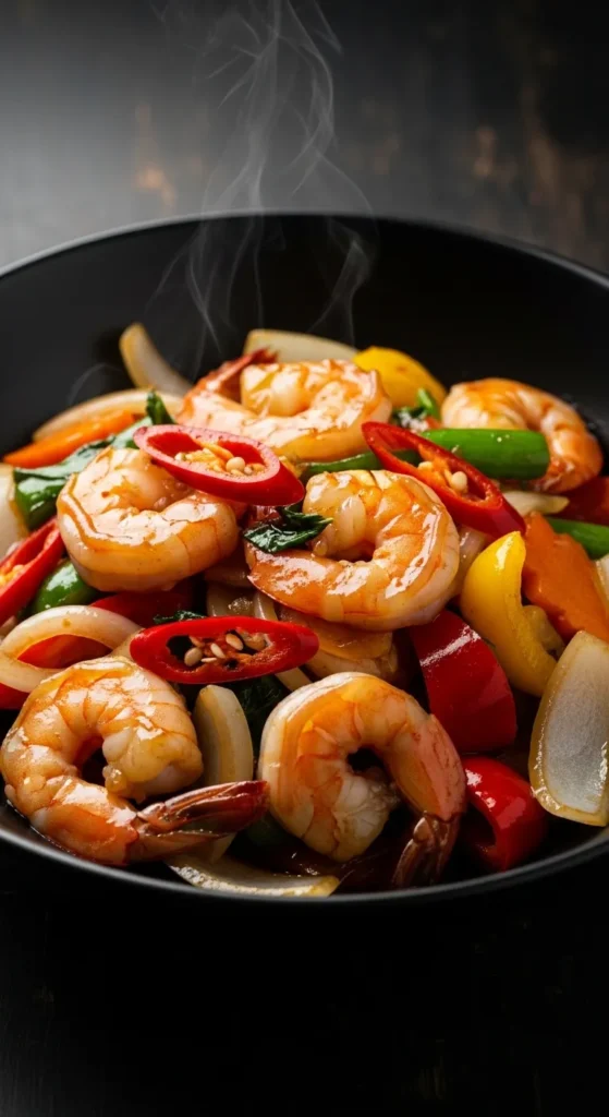 Spicy Chili Shrimp Stir Fry