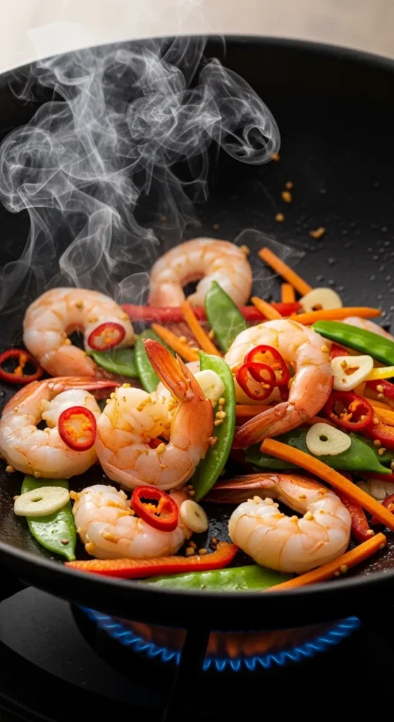 Spicy Garlic Shrimp Stir-Fry