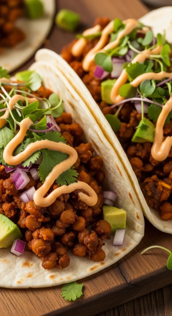 Spicy Lentil Tacos