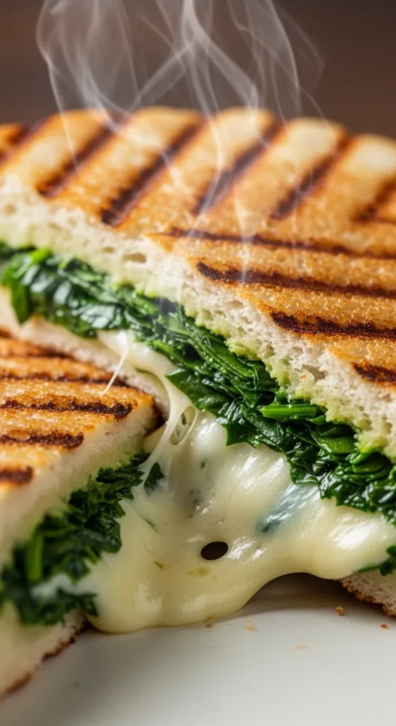 Spinach & Cheese Grilled Sandwich