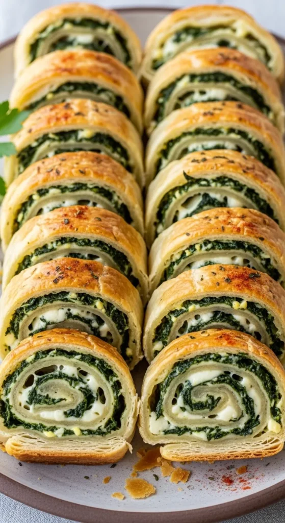 Spinach and Cheese Pinwheels
