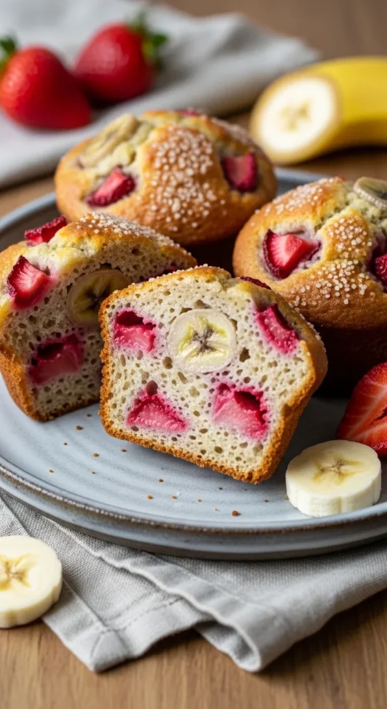 Strawberry Banana Muffins