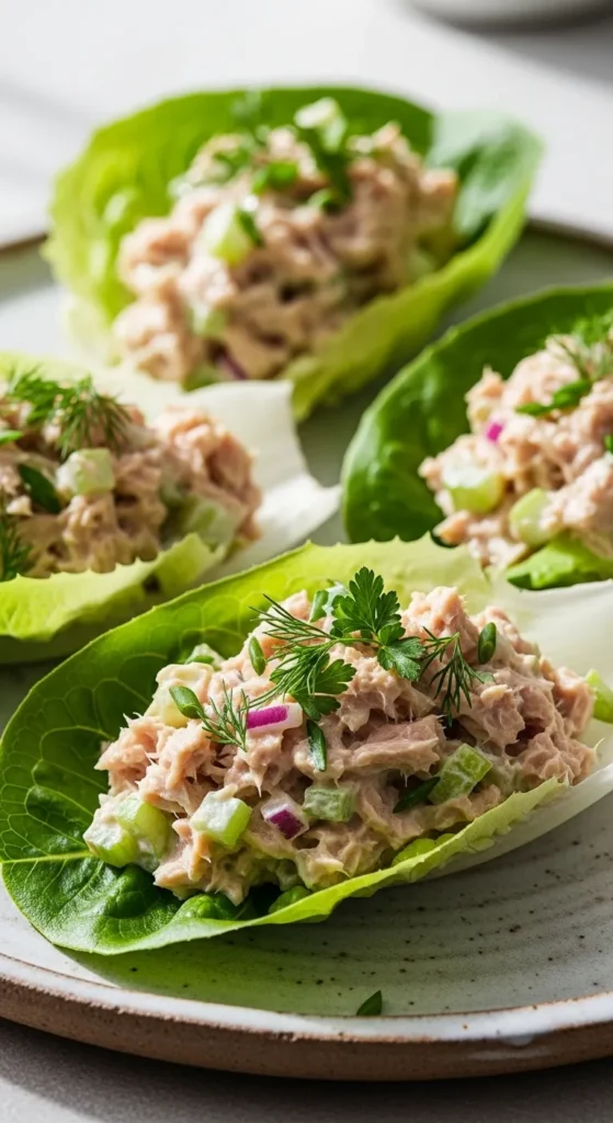Tuna Salad Lettuce Cups