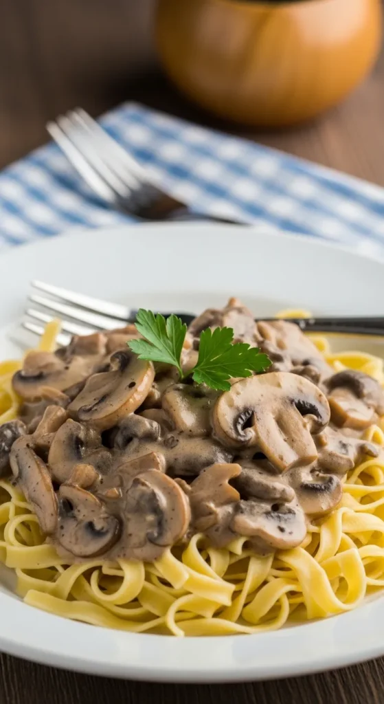 Vegan Mushroom Stroganoff
